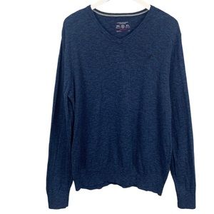 American Eagle Athletic Fit V Neck Navy Sweater Size Large